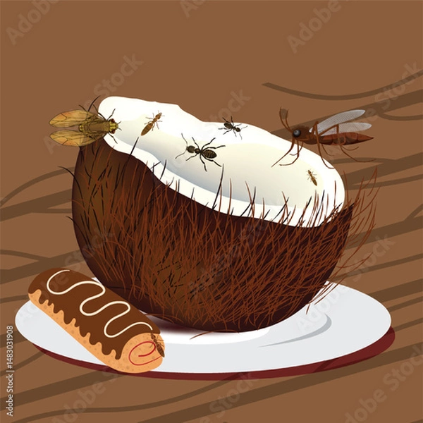 Obraz delicious Coconut pest