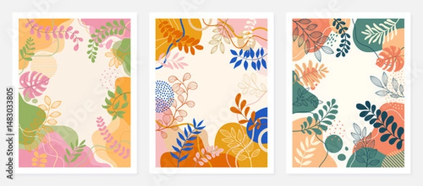 Fototapeta Design banner frame background .Colorful poster background vector illustration.
