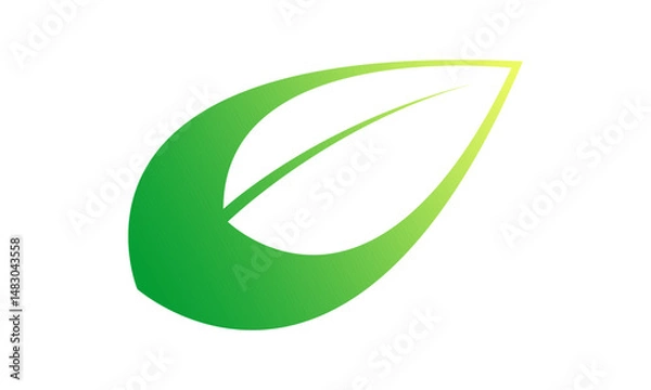 Fototapeta Simple leaf icon design vector