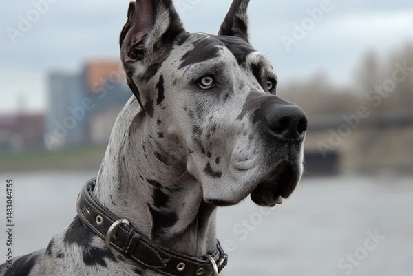 Fototapeta Great Dane with Unique Markings