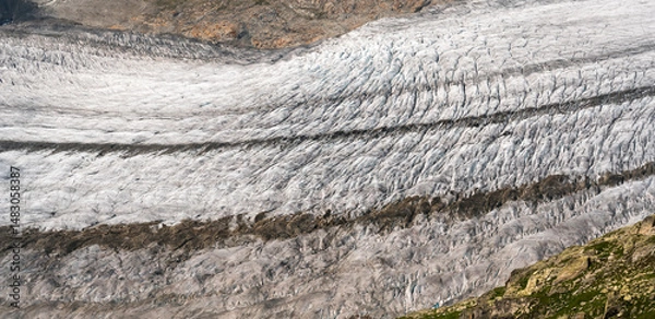 Obraz Aletsch glacier ice melting, Switzerland