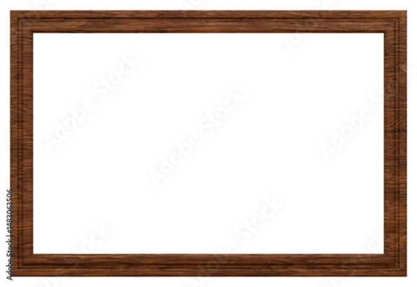 Obraz 3D素材_木製の額縁_長方形_茶色