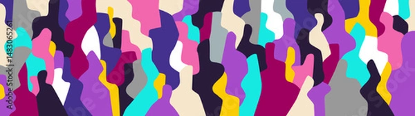 Fototapeta  Virtual people fashion modern community abstract vector illustration