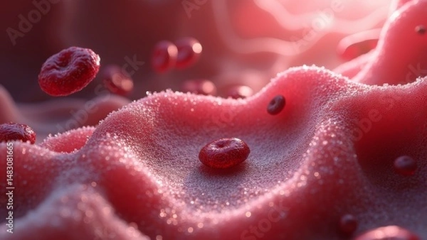 Fototapeta Microscopic red cells