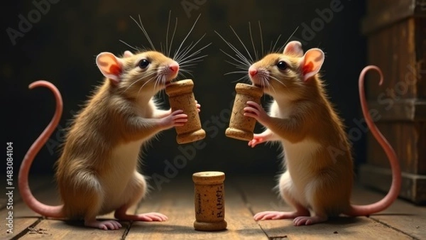 Fototapeta Interactive scenes of mice