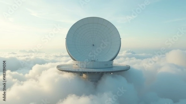 Fototapeta Cloud based satellite