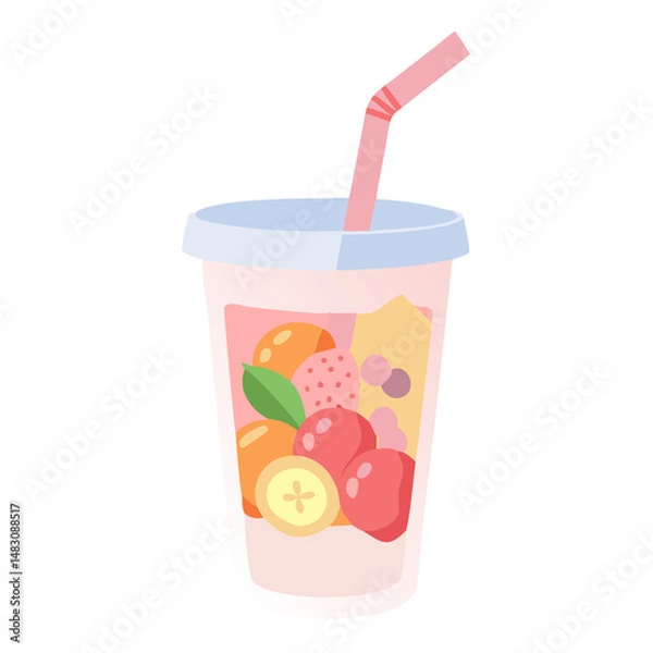 Obraz Fruit Smoothie Cup Icon