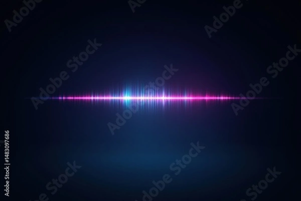 Obraz A long purple line is shown on a dark background. The line is bright and stands out against the dark background
