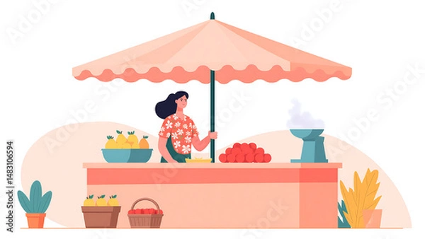 Obraz Fruit Stall Operation