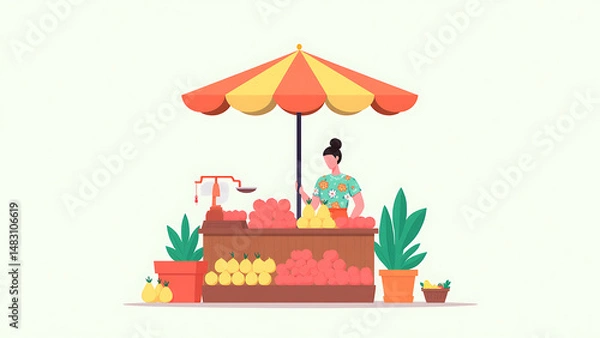 Obraz Fruit Stall Operation