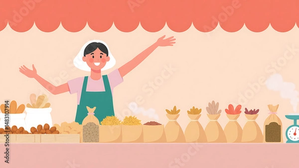 Obraz Grain Stall Operation