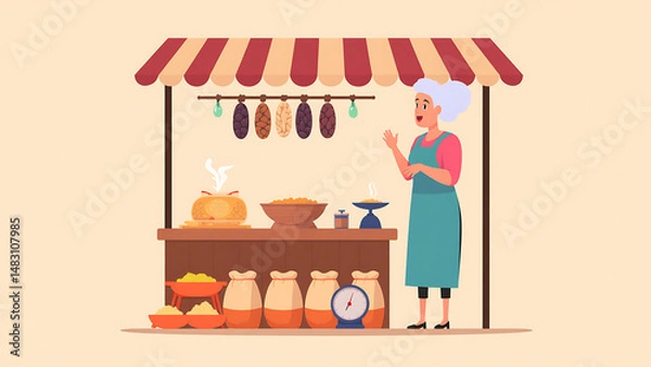 Obraz Grain Stall Operation