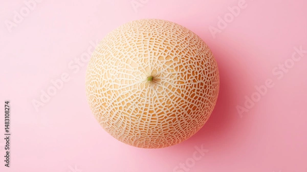 Obraz cantaloupe melon isolated on pink background food photography