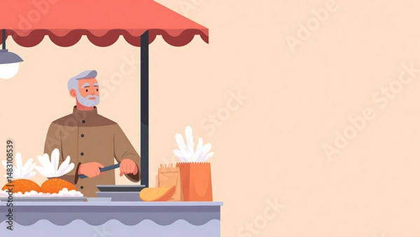 Obraz Street Snack Making