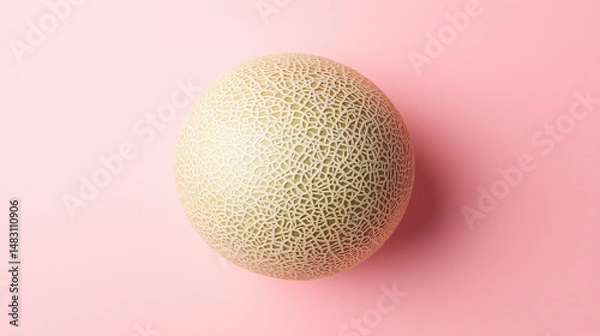 Obraz cantaloupe melon isolated on pink background food photography