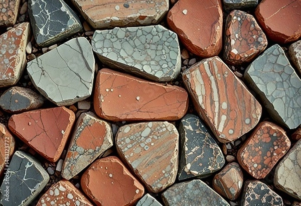 Obraz Stunning Smooth stone surfaces with abstract, fragmented shapes