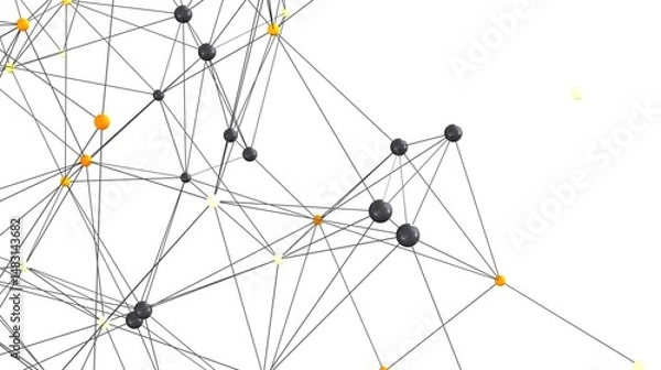 Fototapeta Stock photo of an abstract network.  Great for technology, connection, and communication concepts.