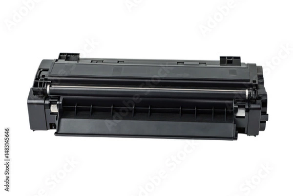Fototapeta A black laser printer toner cartridge designed for use in office and home printers.