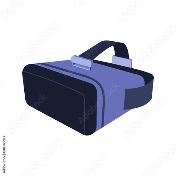 Obraz Digital Virtual Reality Technology. VR Glasses icon. Flat vector illustration.