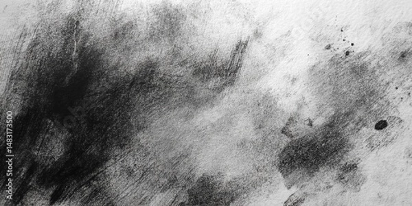 Fototapeta Abstract dark charcoal soot background with smoky grunge texture and tonal gradients
