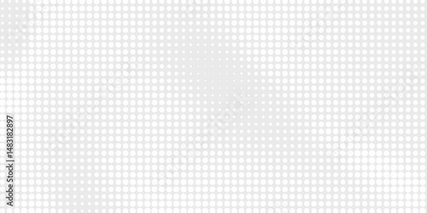 Obraz Dot white gray wave light technology texture background. Abstract big data digital concept modern arts white