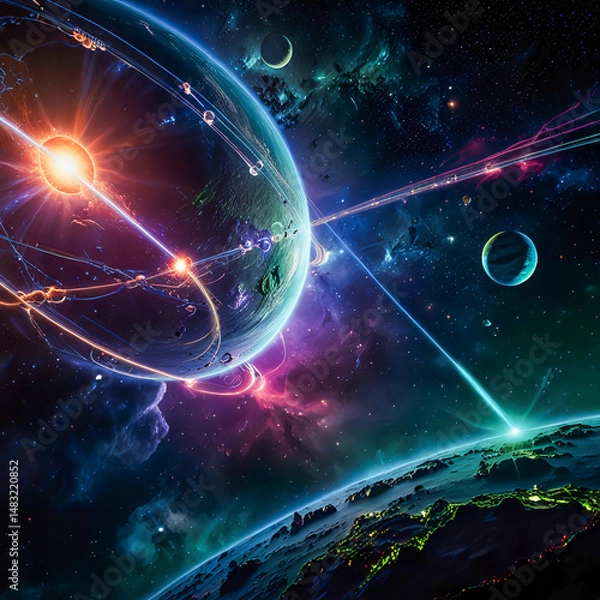 Fototapeta abstract space background