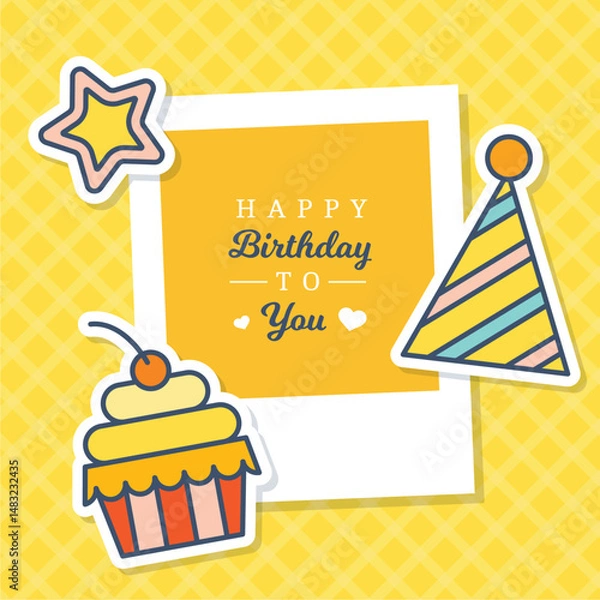 Fototapeta Birthday Card Variant Color