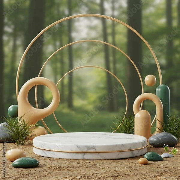 Fototapeta 3d Render design podium for mockup product