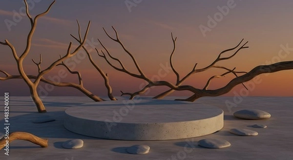 Fototapeta 3d Render design podium for mockup product