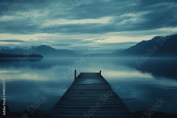 Fototapeta pier at sunset