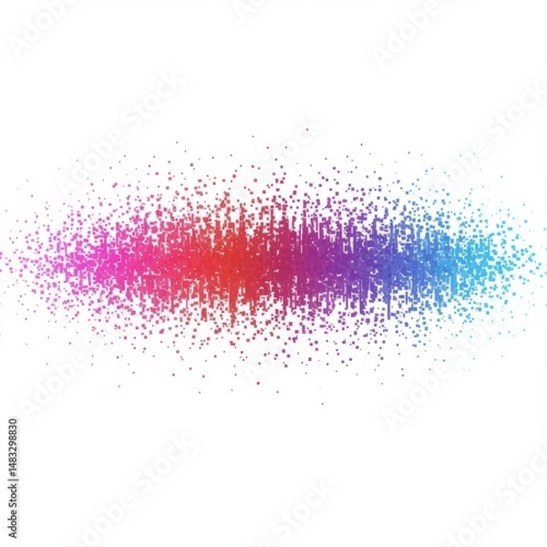 Fototapeta Colorful Abstract Pixel Background with Dynamic Movement