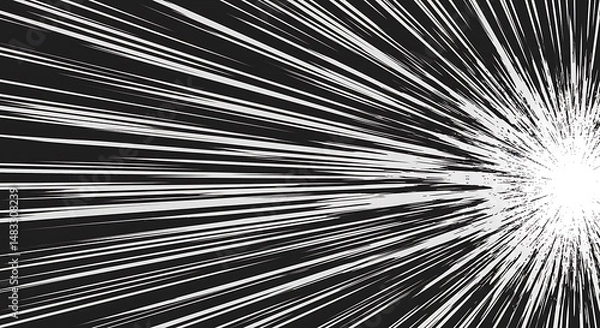 Fototapeta Monochromatic Velocity: A 3D Render