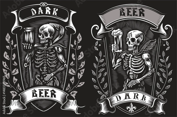 Obraz vintage beer label