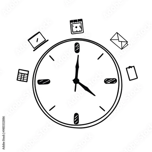 Obraz work-time-concept-illustration-.eps