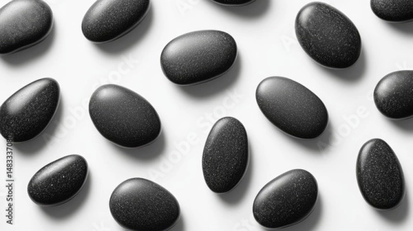 Obraz Dark stones arranged in a symmetrical pattern.