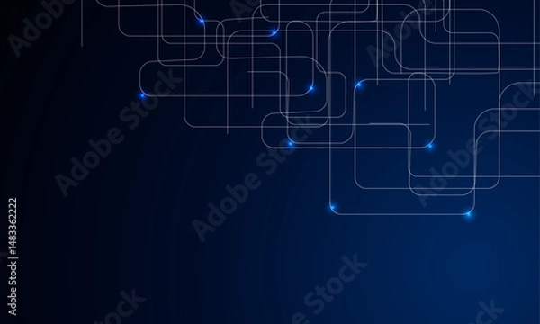 Fototapeta gradient blue Abstract technology background, Hi tech digital connect, Minimalist Hex Digital Background Sci-Fi Hex circuit Pattern Overlay	