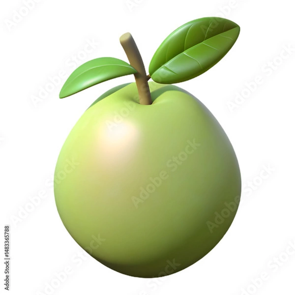 Obraz green apple isolated on white