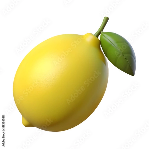 Obraz lemon isolated on white