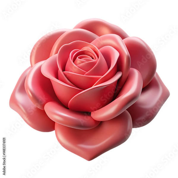 Obraz pink rose isolated on white background