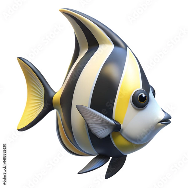 Obraz tropical fish on a blue background