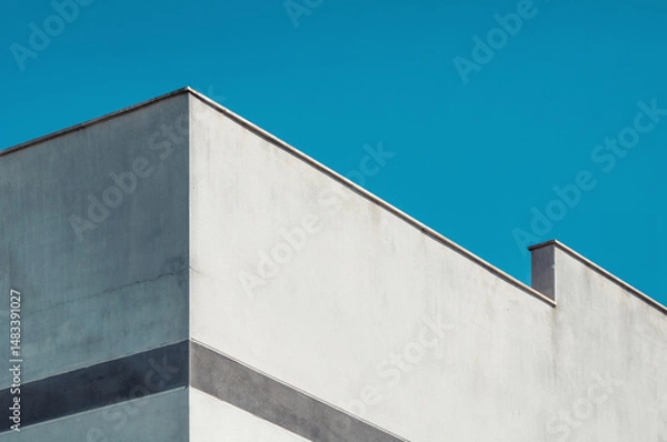 Obraz Abstract architecture, Close up of a buildding rooftop