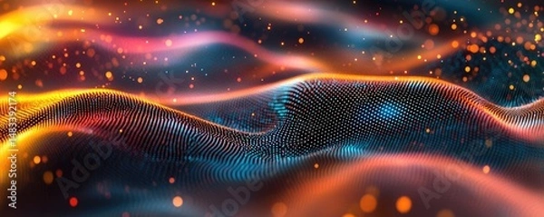 Fototapeta Abstract digital wave