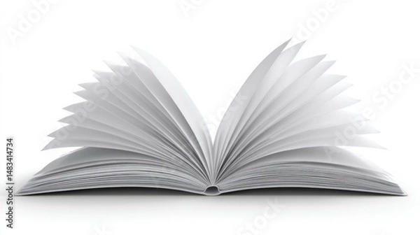 Fototapeta Open book with blank pages (2)