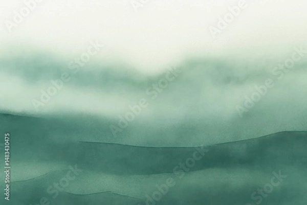 Fototapeta Deep watercolor background with dark flow