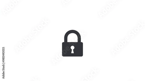 Fototapeta Padlock Icon Security Protection Safety Privacy Cyber Data Encryption Design Symbol