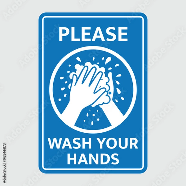 Obraz please wash your hands
