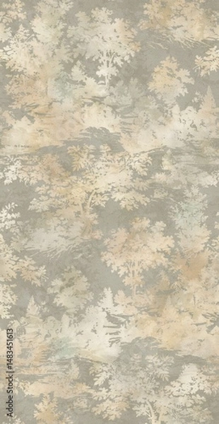 Obraz Lyrical Hand Crafted Curly Floral Pattern Graphics