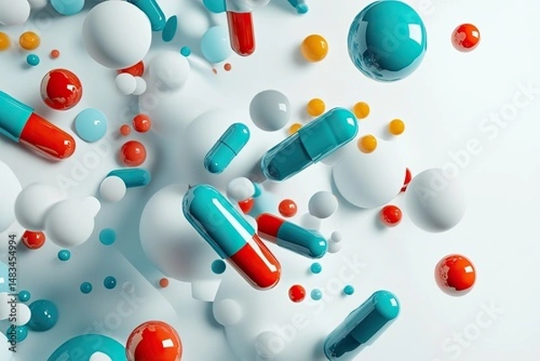 Fototapeta Pill and Capsule Visual Abstract