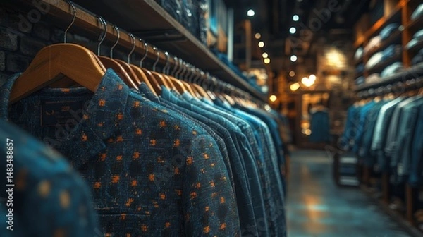 Obraz Stylish men's shirts on display