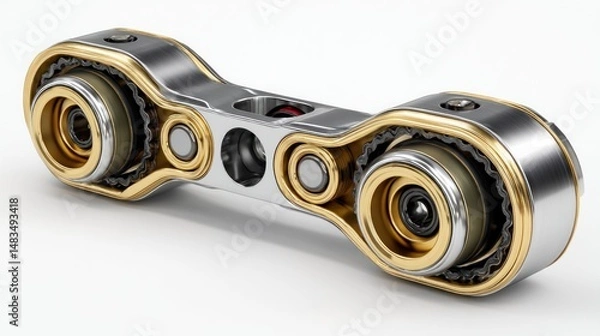 Fototapeta Complex mechanical linkage